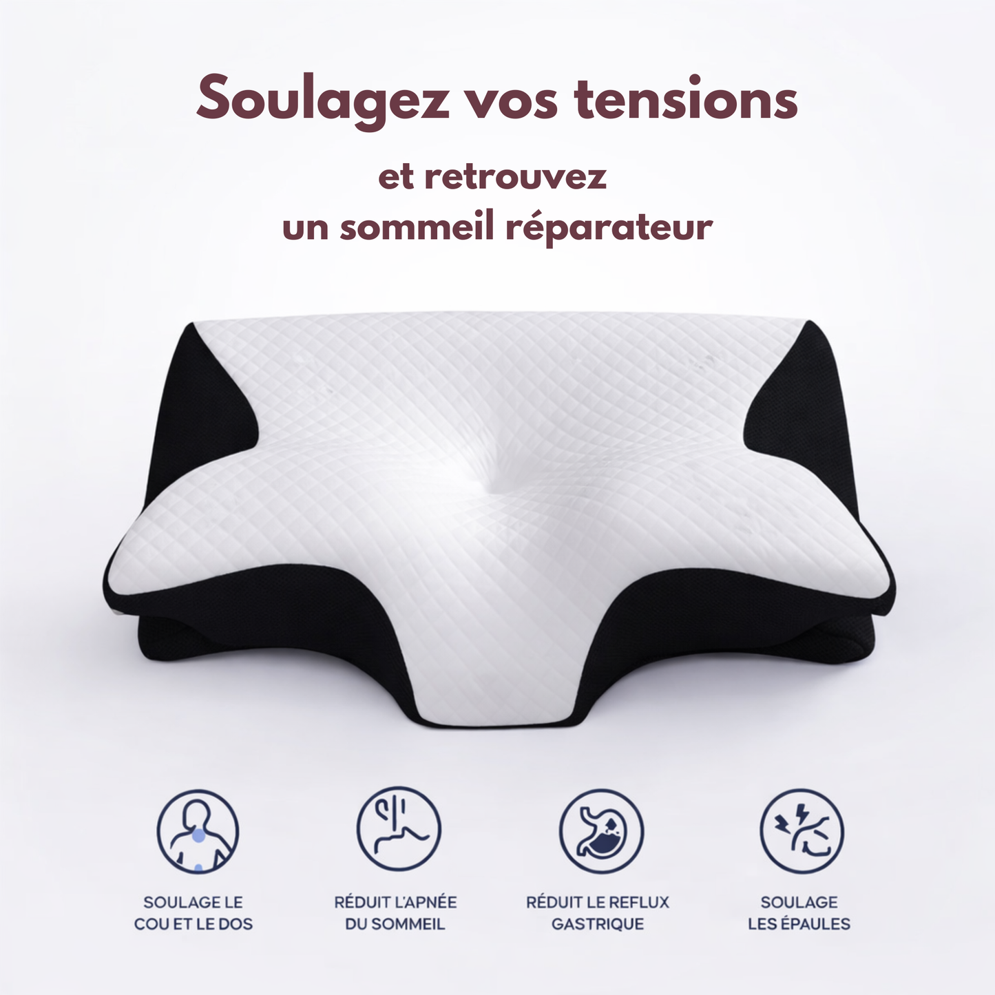 Oreiller Ergonomique DORSEN - Oreiller de décompression